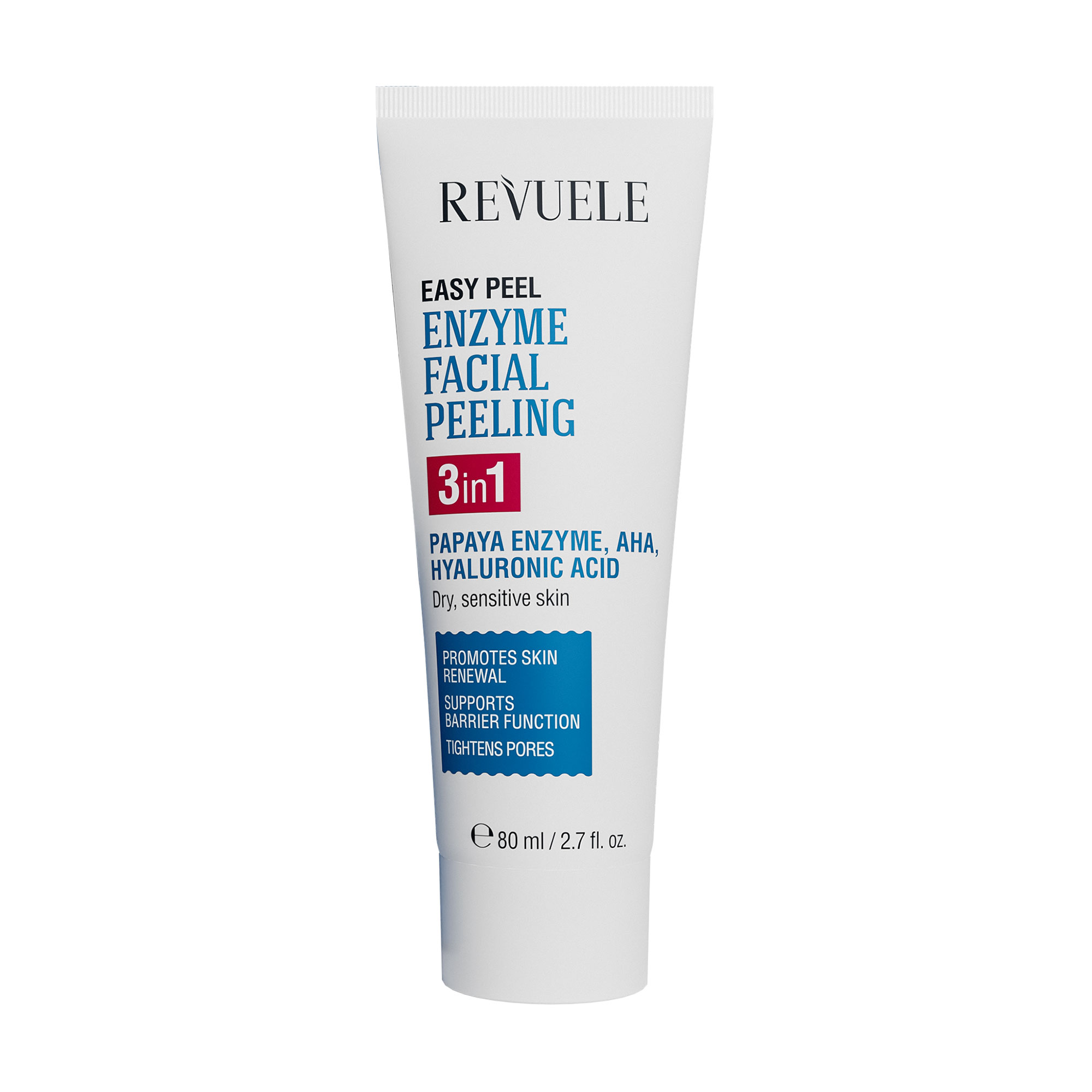 Ензимний пілінг 3 в 1 для обличчя Revuele Easy Peel Enzyme Facial Peeling 3 In 1, 80 мл