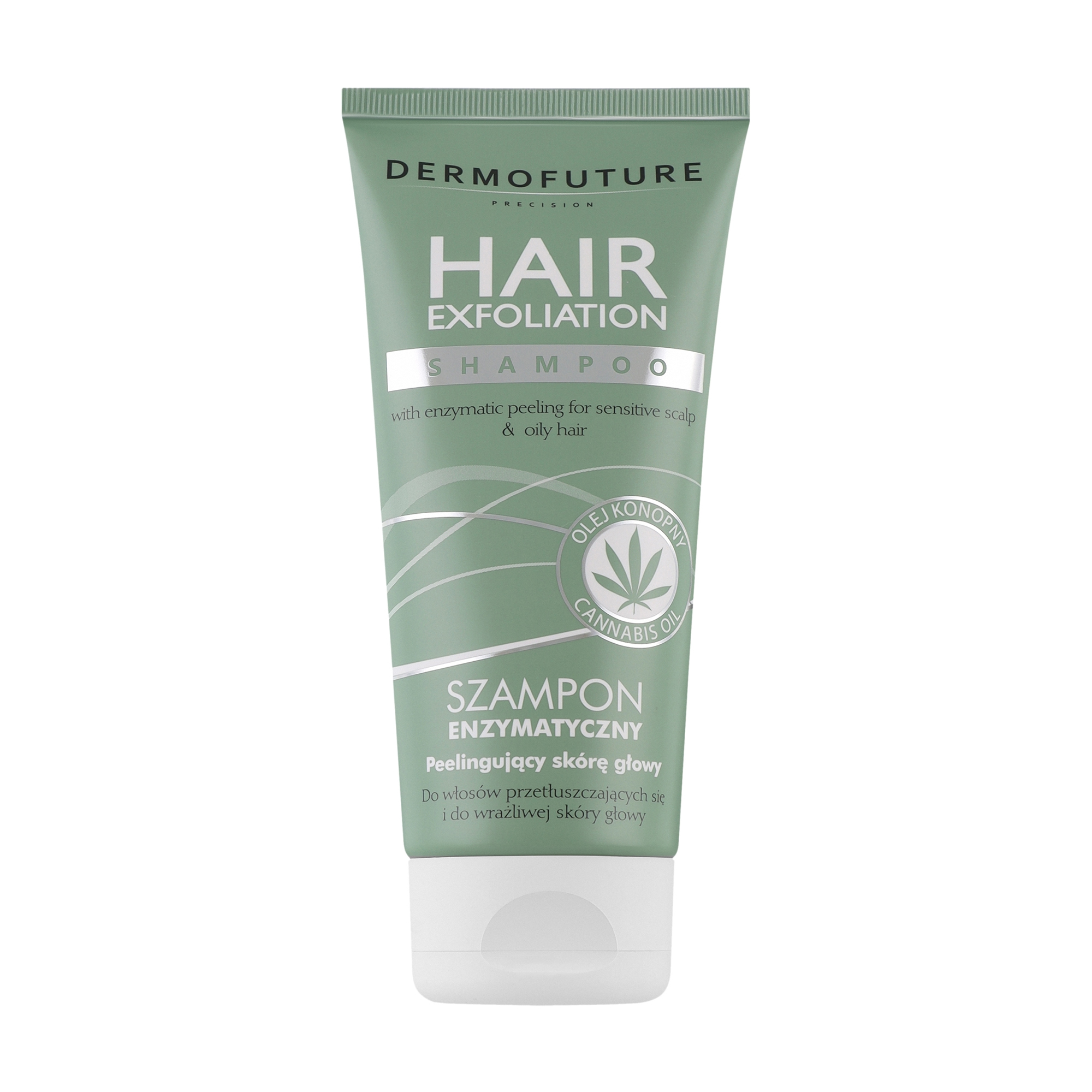 Ензимний шампунь-пілінг для шкіри голови Dermofuture Hair Exfoliation із конопляною олією, 200 мл