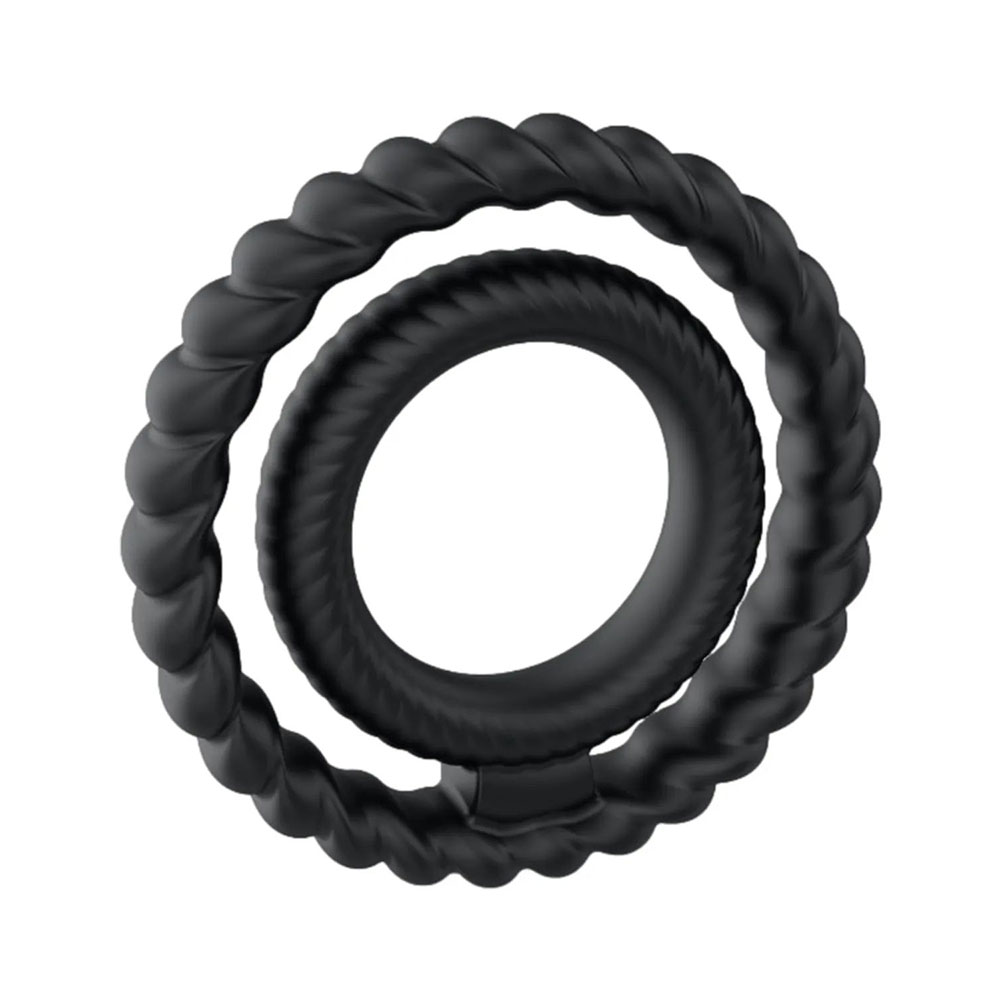 Ерекційне кільце Dorcel Dual Ring чорне, 1 шт