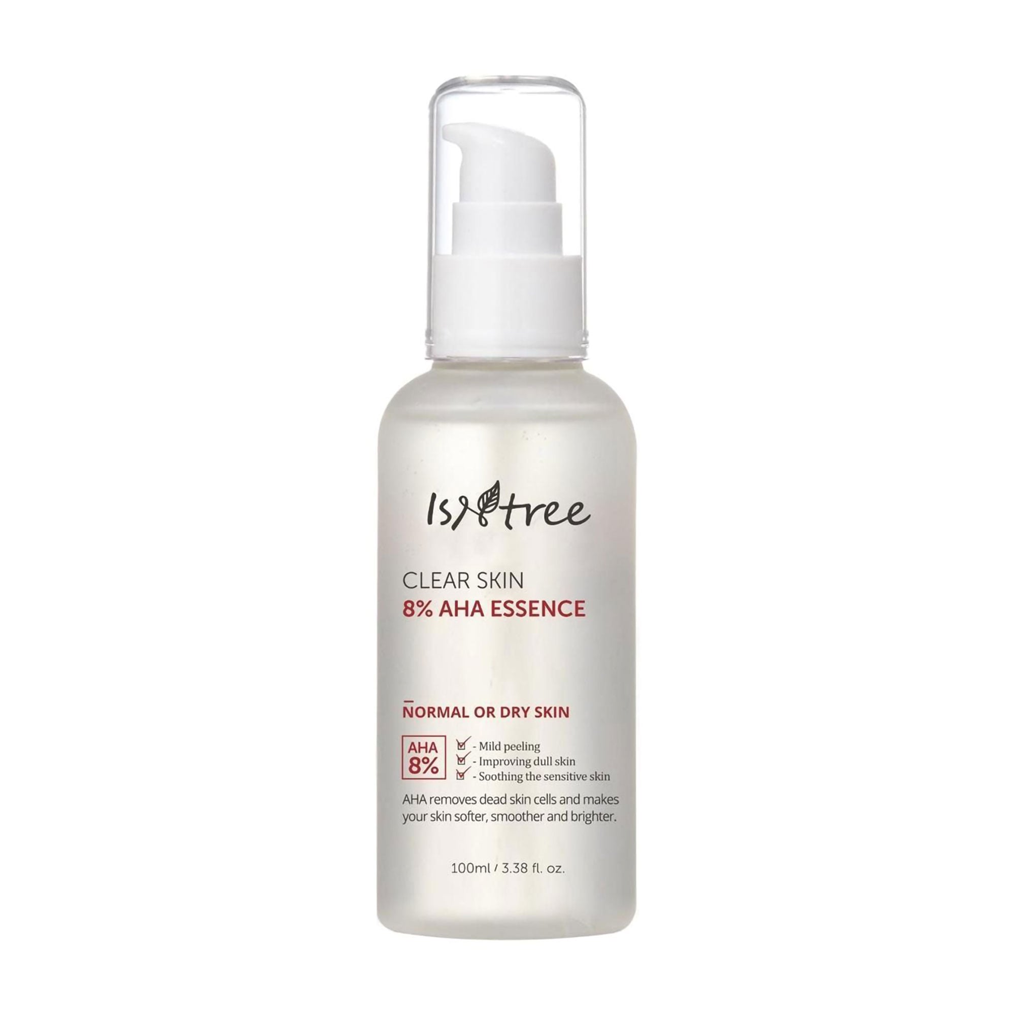 Есенція для обличчя IsNtree Clear Skin 8% AHA Essence з молочною та гліколевою кислотою, 100 мл