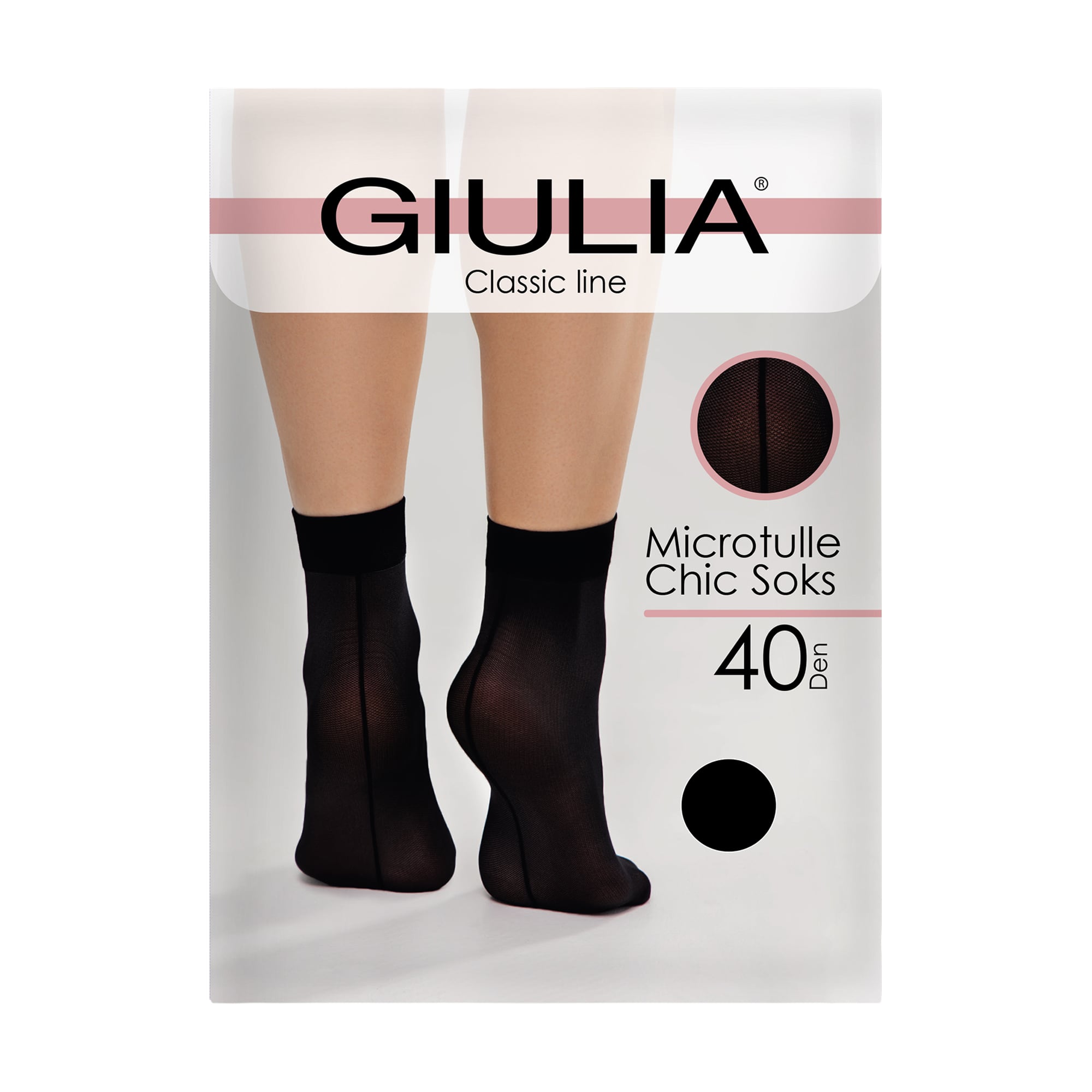 Фантазійні шкарпетки жіночі Giulia Microtulle Chic, 40 DEN, Nero, безрозмірні