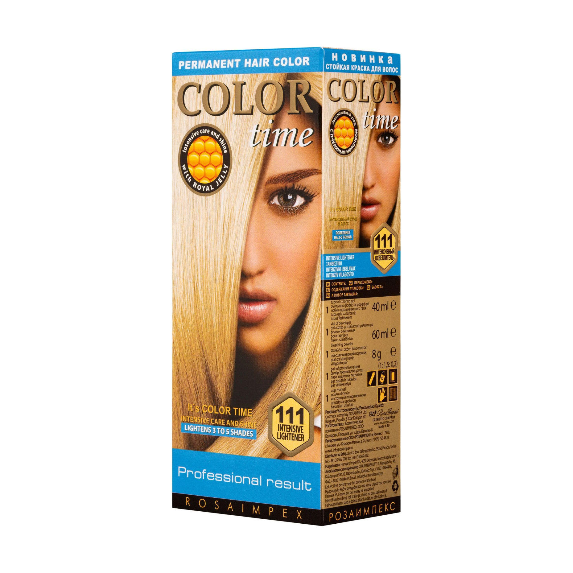 Фарба для волосся Color Time Permanent Hair Color 111 Інтенсивний освітлювач, 115 мл