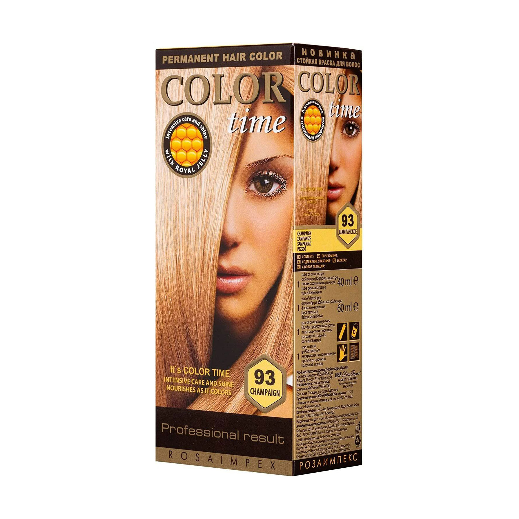 Фарба для волосся Color Time Permanent Hair Color 93 Шампань, 115 мл