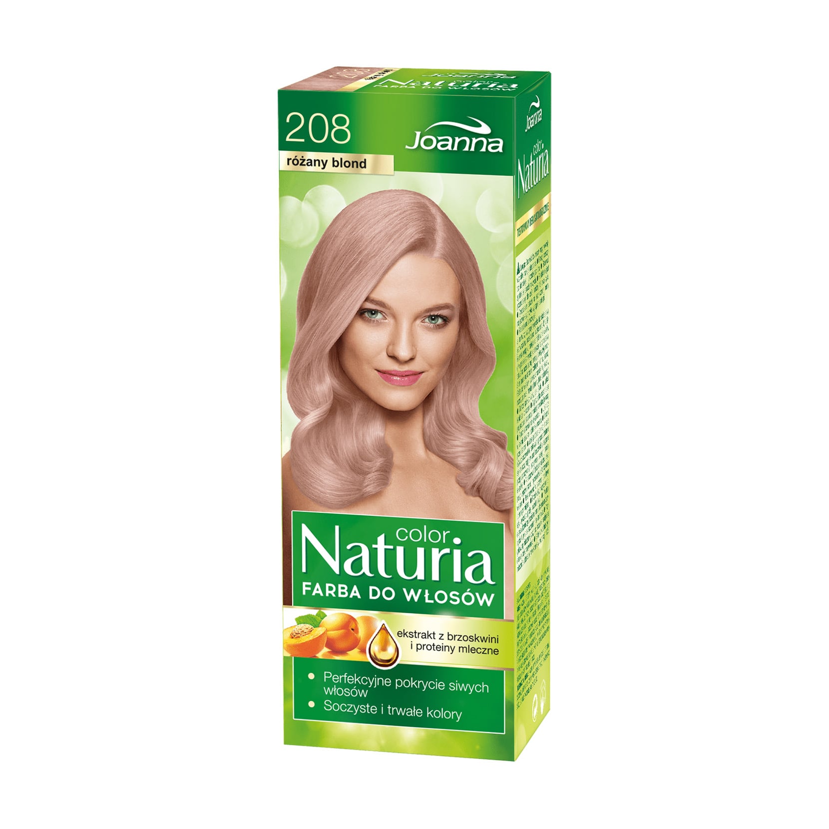 Фарба для волосся Joanna Naturia Permanent Color Cream 208 Pink Blond, 100 мл
