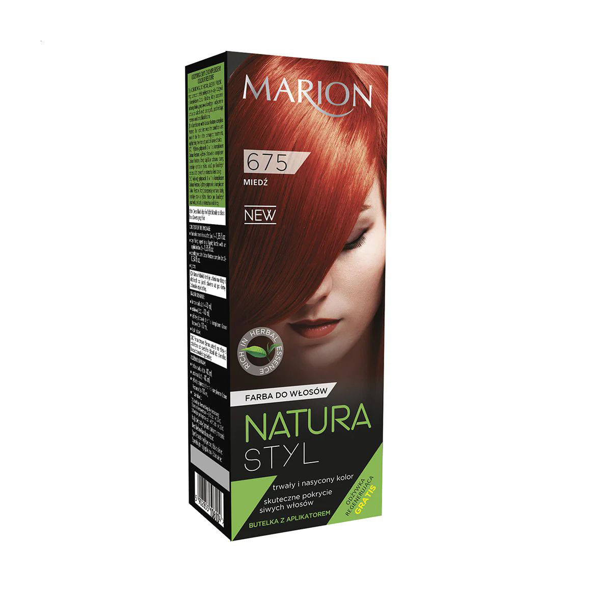 Фарба для волосся Marion Natura Styl Hair Dye 675 Light Copper, 90 мл