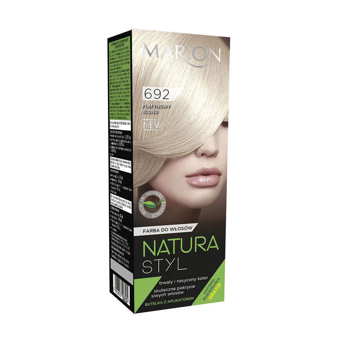 Фарба для волосся Marion Natura Styl Hair Dye 692 Platinum Blonde, 90 мл