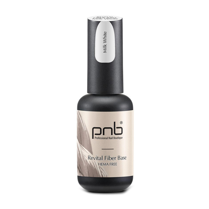 Файбер база для гель-лаку PNB Revital Fiber Base Hema Free White Milk, 8 мл