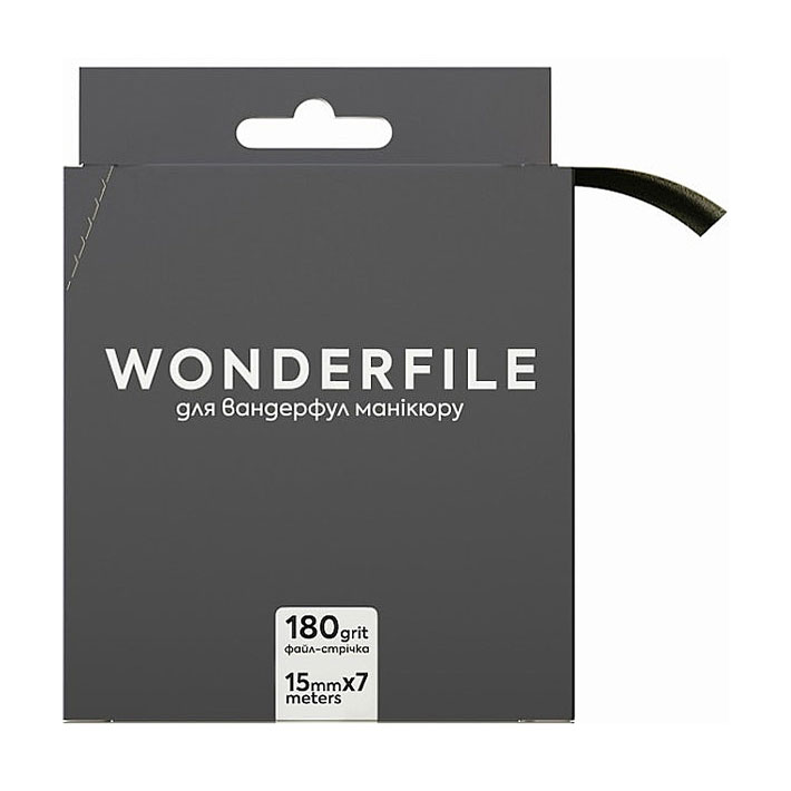 Файл-стрічка для пилки Wonderfile чорний, 130*15 мм, 180 грит, 7 м (WBGT130/180)