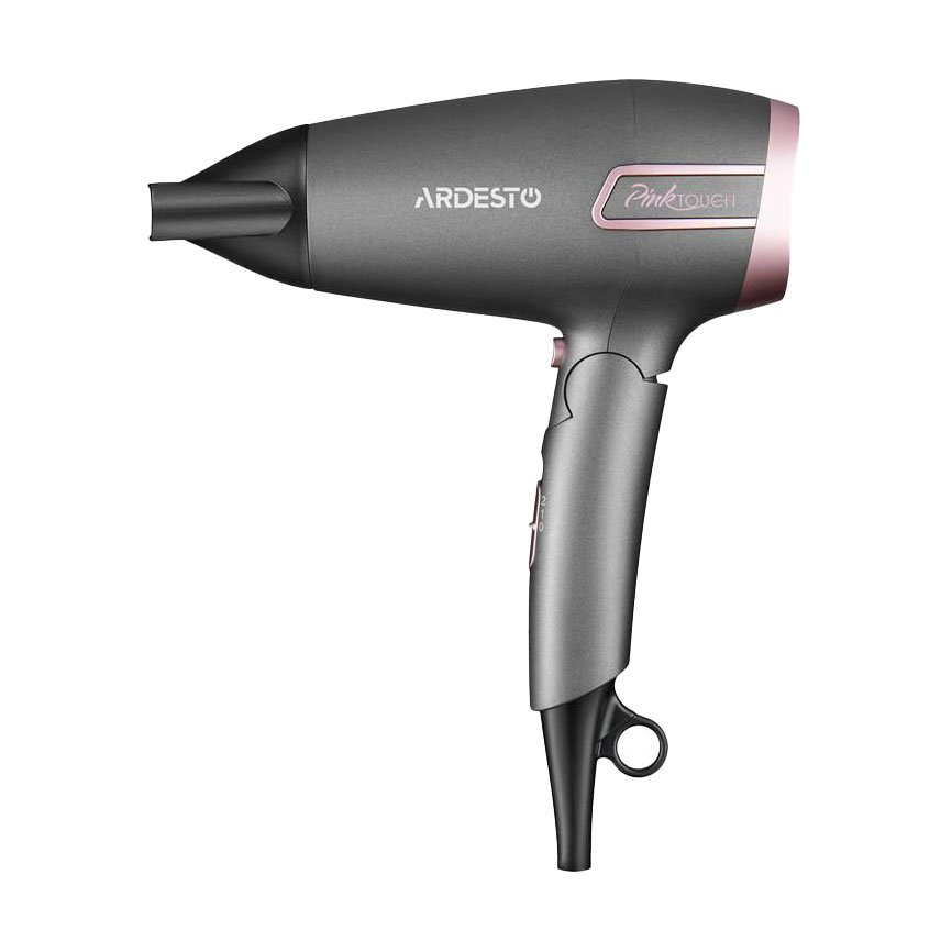 Фен для волосся Ardesto Pink Touch з насадкою концентратор, сіро-рожевий (HD-R350PT)