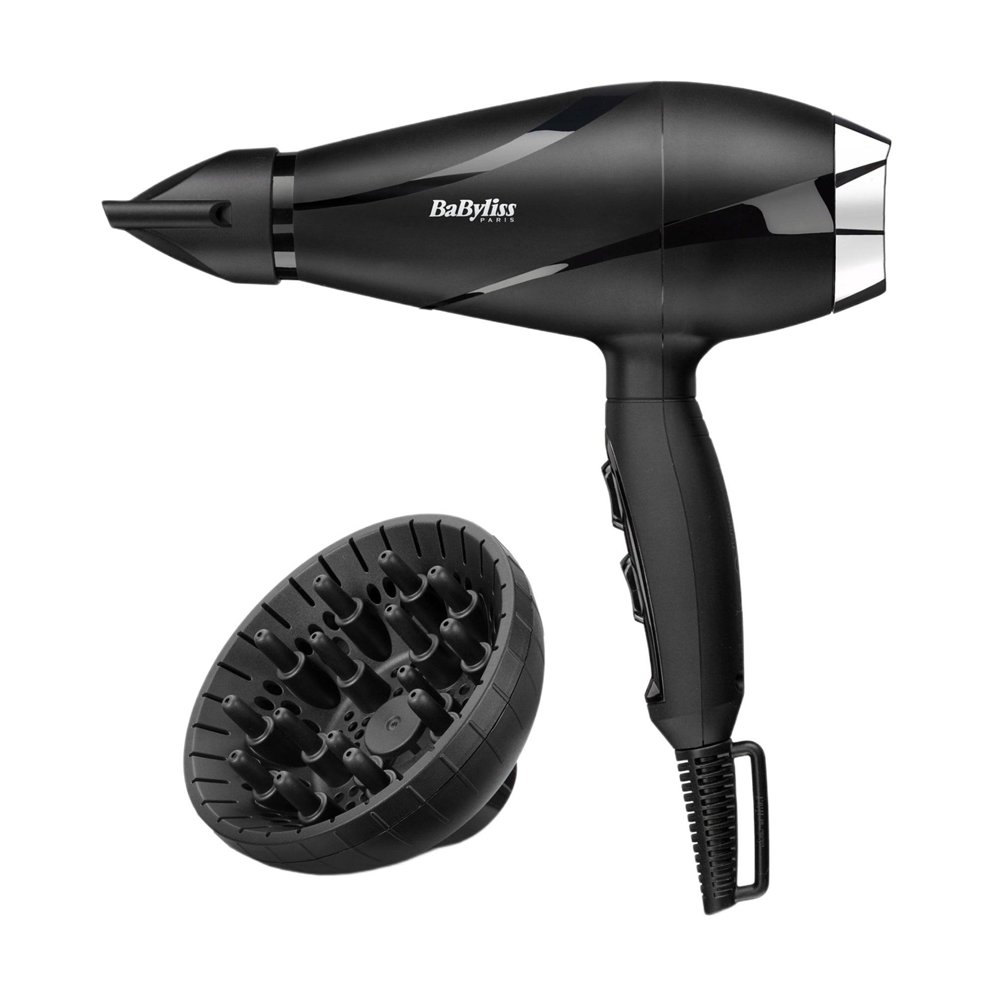 Фен для волосся BaByliss Shine Pro 2200 з насадками концентратор та дифузор, чорний (6713DE)