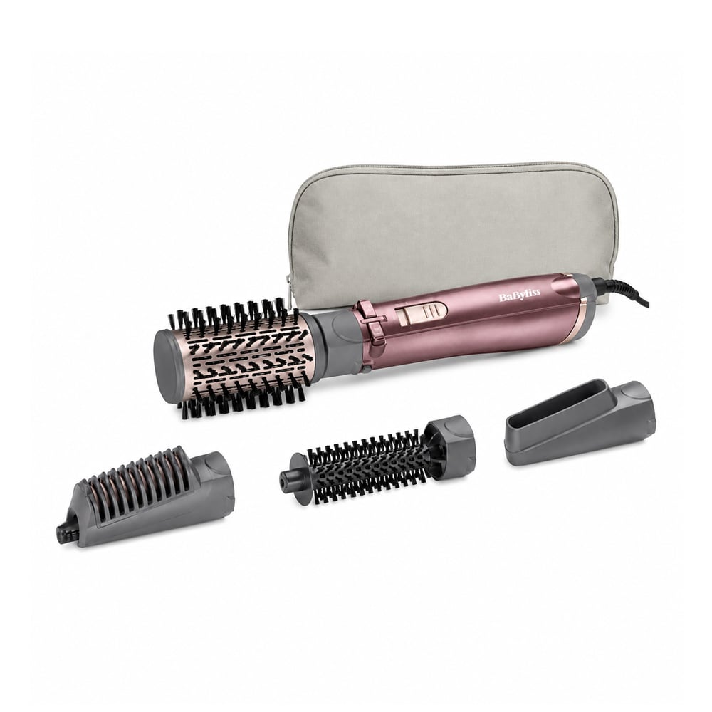 Фен-щітка для волосся BaByliss Beliss Big Hair 1000, 4 насадки, рожевий (AS960E)