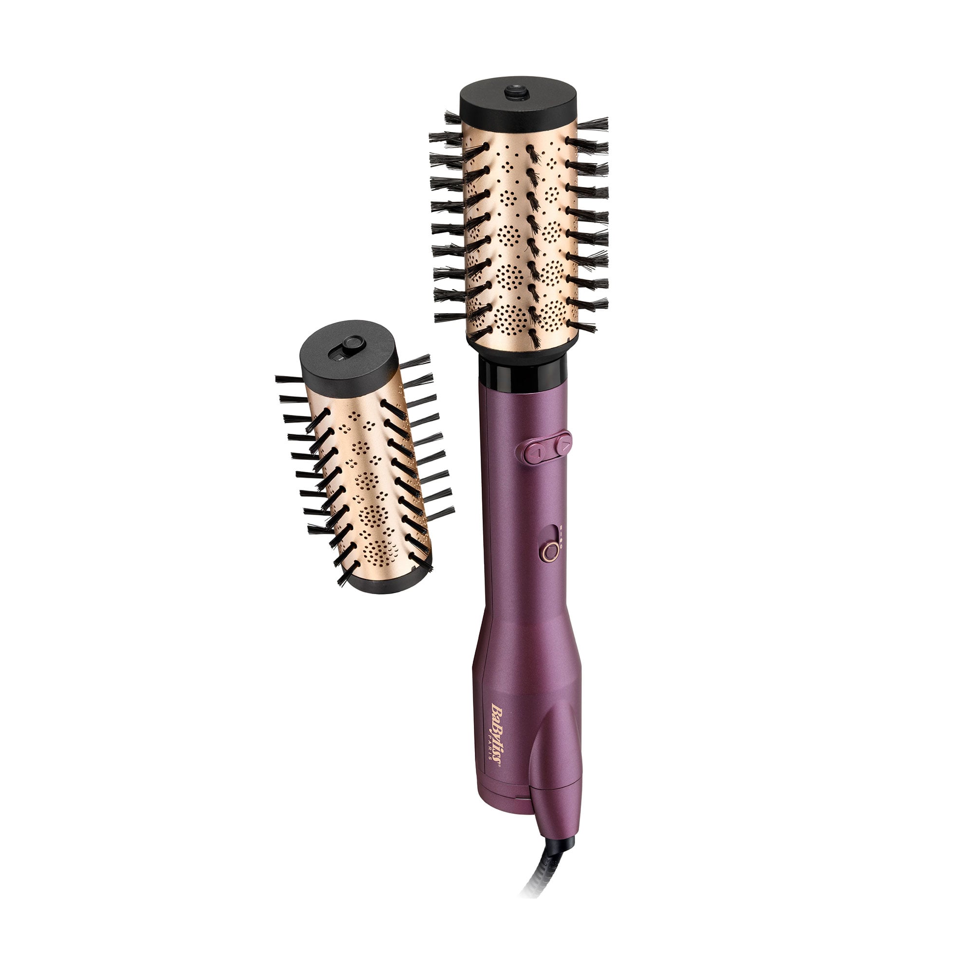 Фен-щітка для волосся Babyliss Big Hair Dual, 2 насадки, фіолетовий (AS950E)
