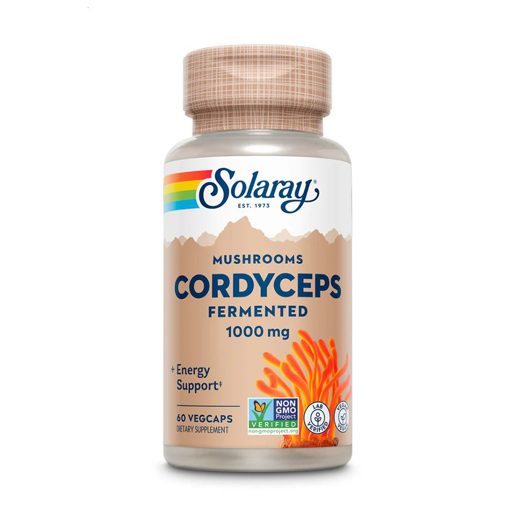 Ферментований кордицепс Solaray Fermented Cordyceps 500 мг, 60 капсул