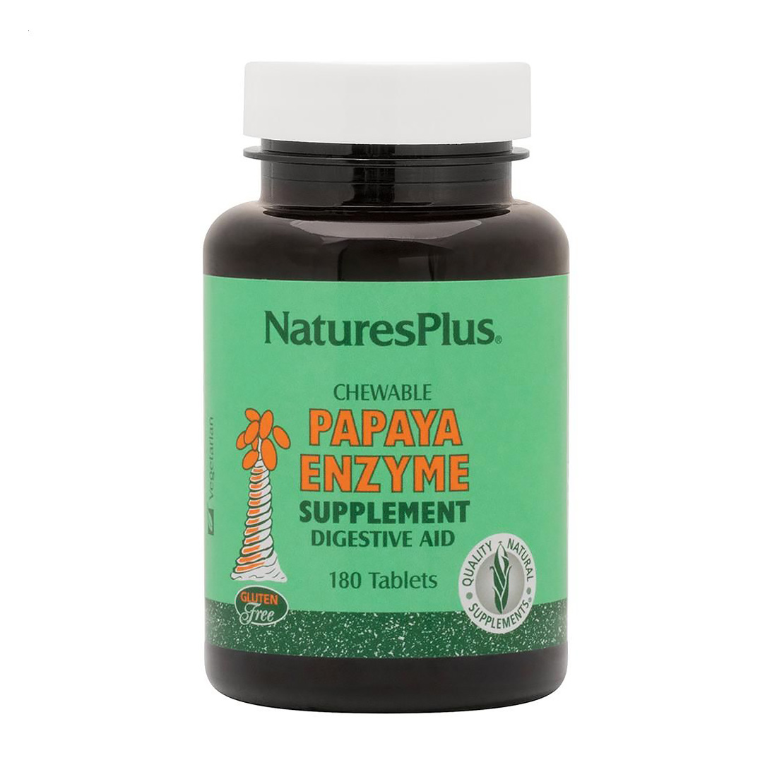 Ферменти папаї NaturesPlus Papaya Enzyne, 180 капсул