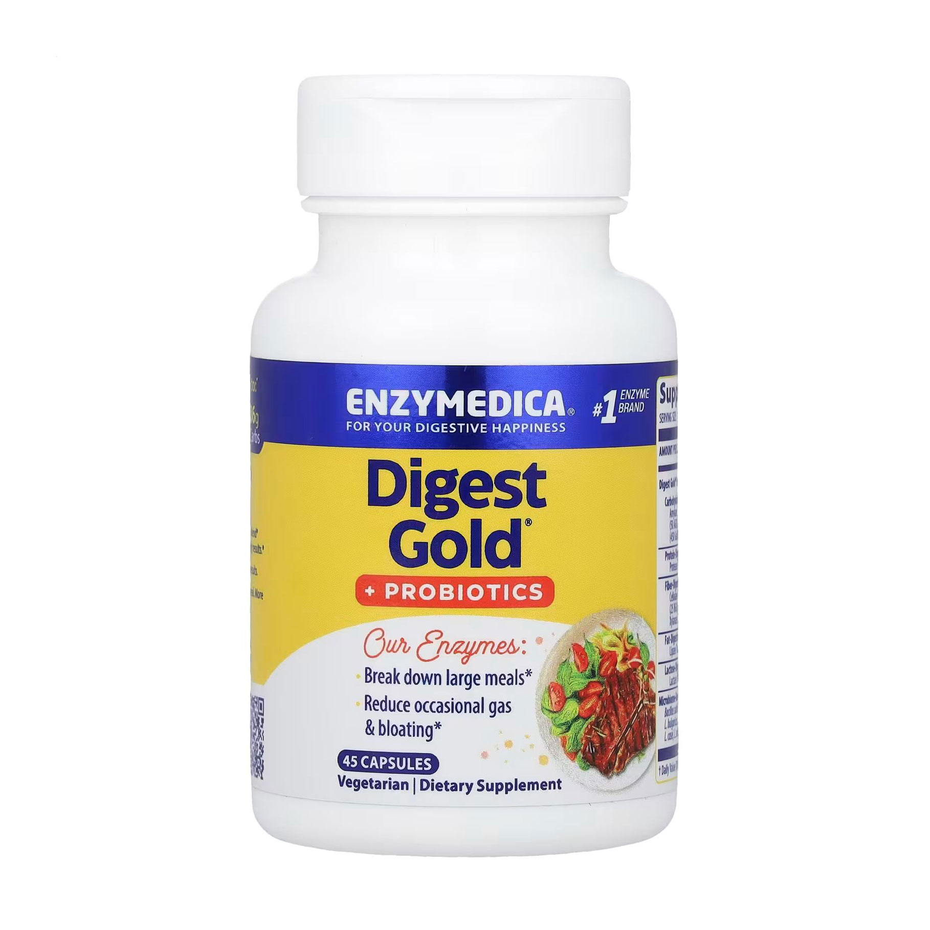 Ферменти та пробіотики Enzymedica Digest Gold + Probiotics, 45 капсул