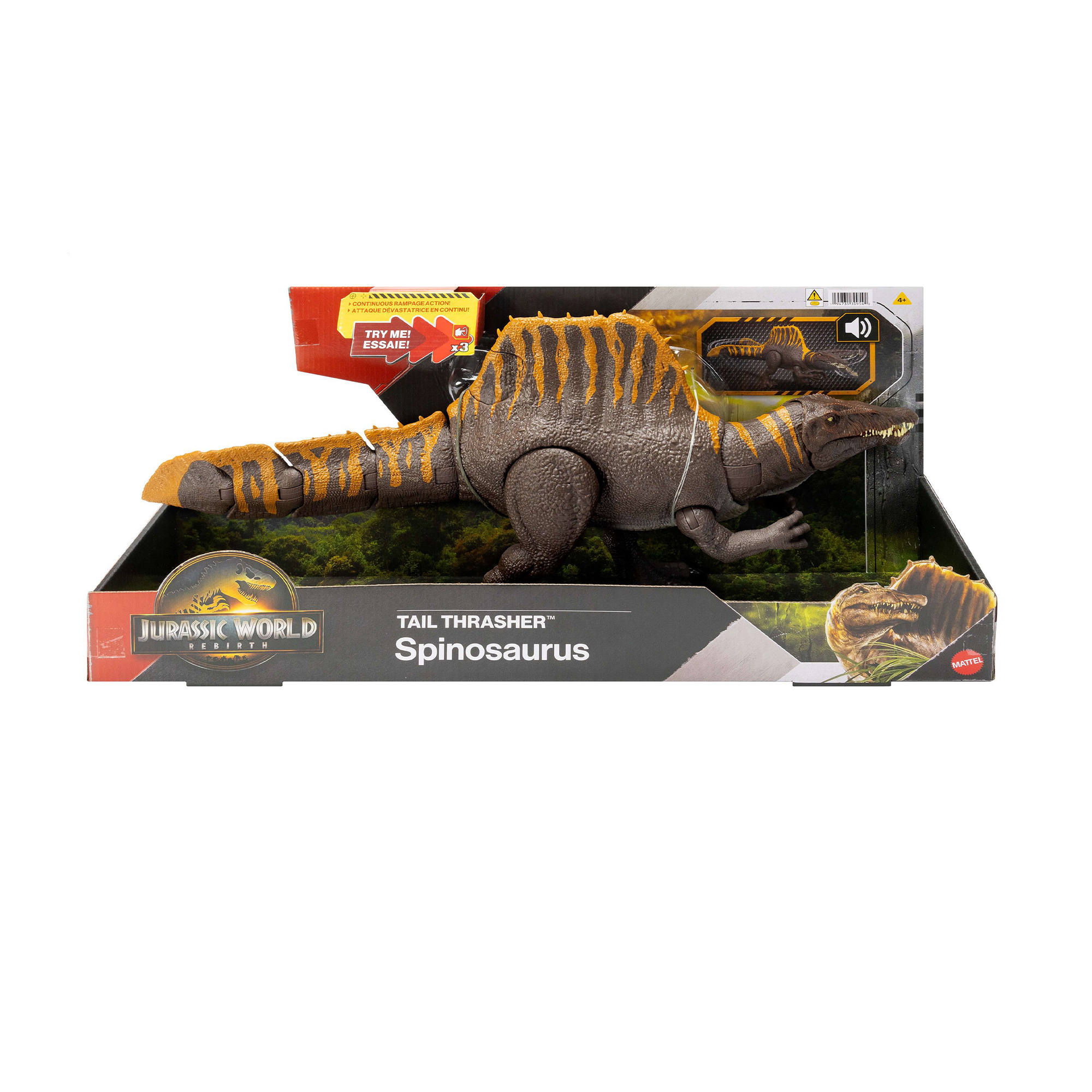 Фігурка динозавра Mattel Jurassic World Неймовірна атака Спінозавра, від 4 років