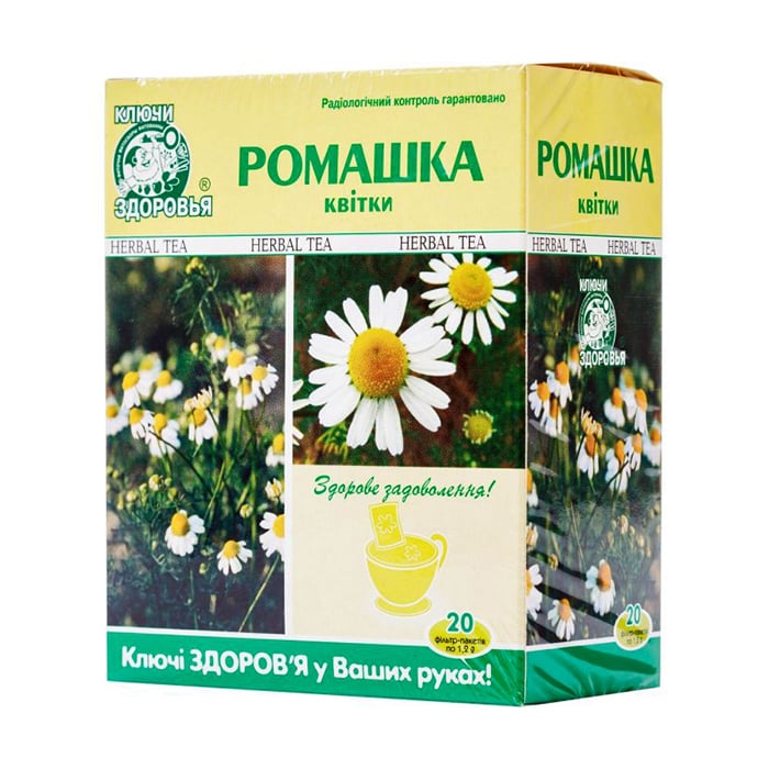 Фіточай Ключі Здоров'я Ромашка у пакетиках, 20*1.2 г