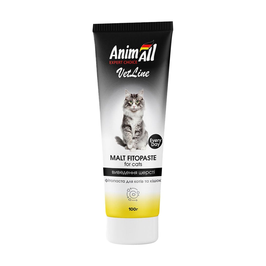 Фітопаста для котів AnimAll VetLine для виведення шерсті, 100 г