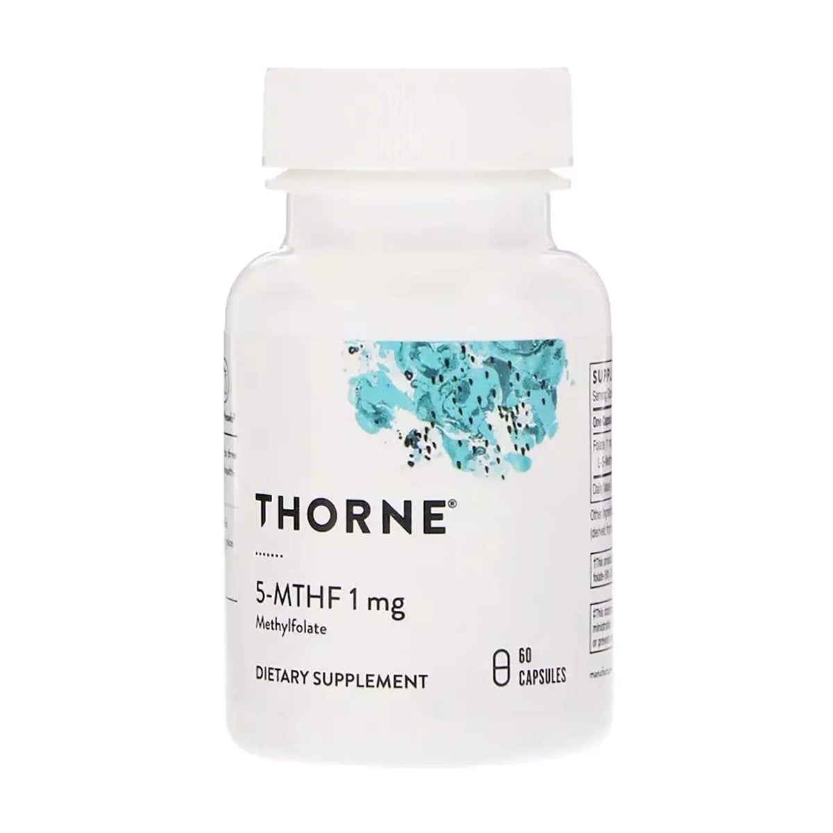 Фолієва кислота Метилфолат Thorne Research 5-MTHF 1 мг, 60 капсул