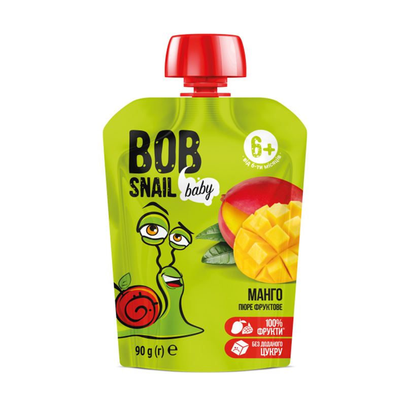 Фруктове пюре Bob Snail Манго, від 6 місяців, 90 г