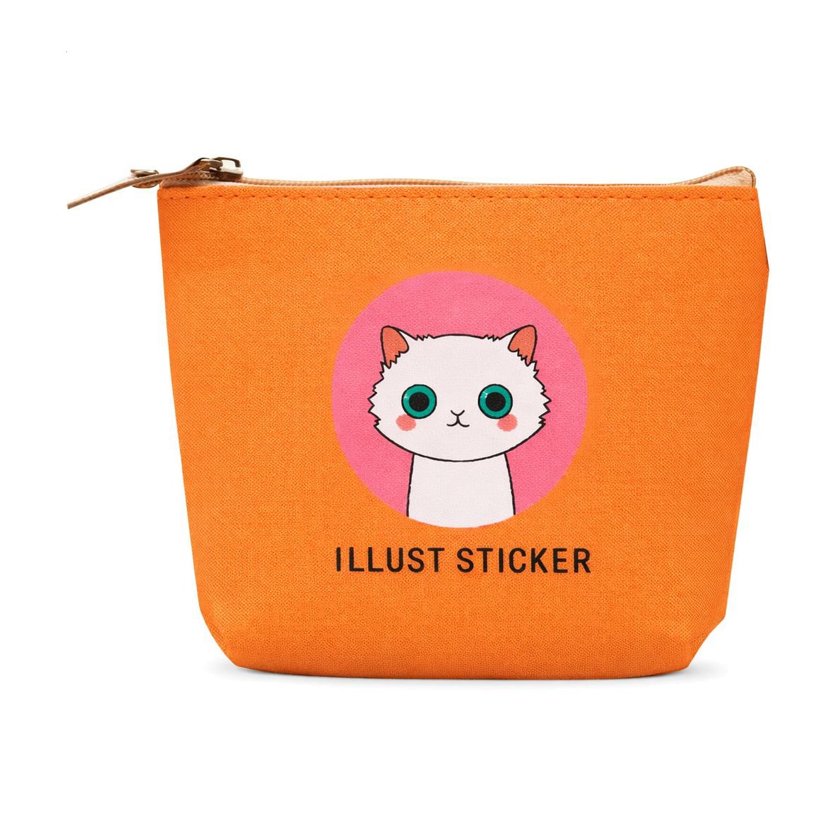 Гаманець текстурований Cosmo Shop Illust Sticker на застібці, помаранчевий, 13.5*10*3.5 см (CS1119)