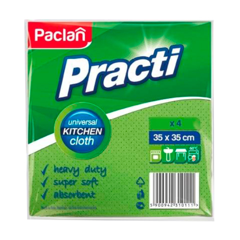 Ганчірка Paclan Practi віскозна, 35*35 см, 4 шт