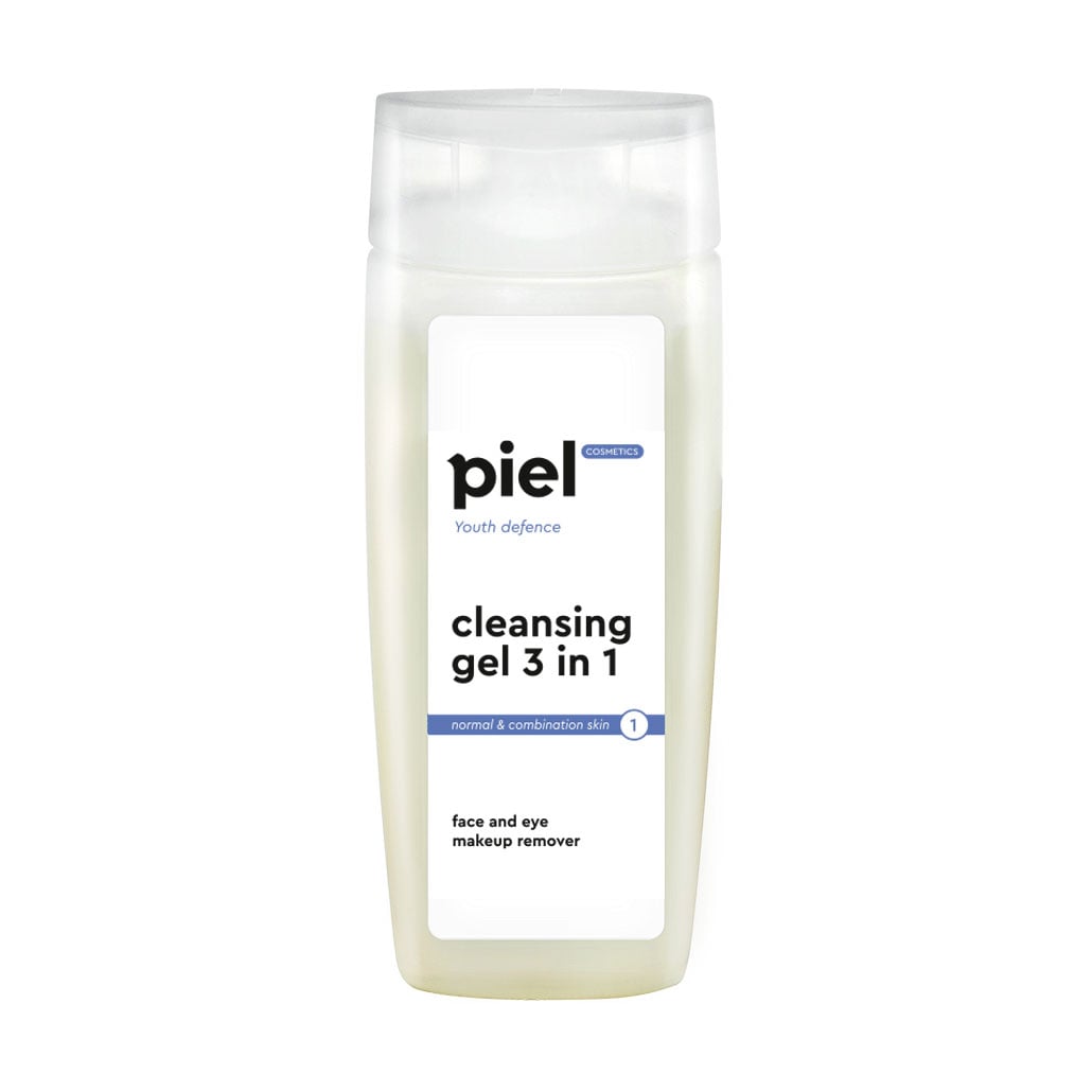 Гель-демакіяж для обличчя Piel Cosmetics Youth Defence Cleansing Gel 3 in 1 для нормальної та комбінованої шкіри, 200 мл