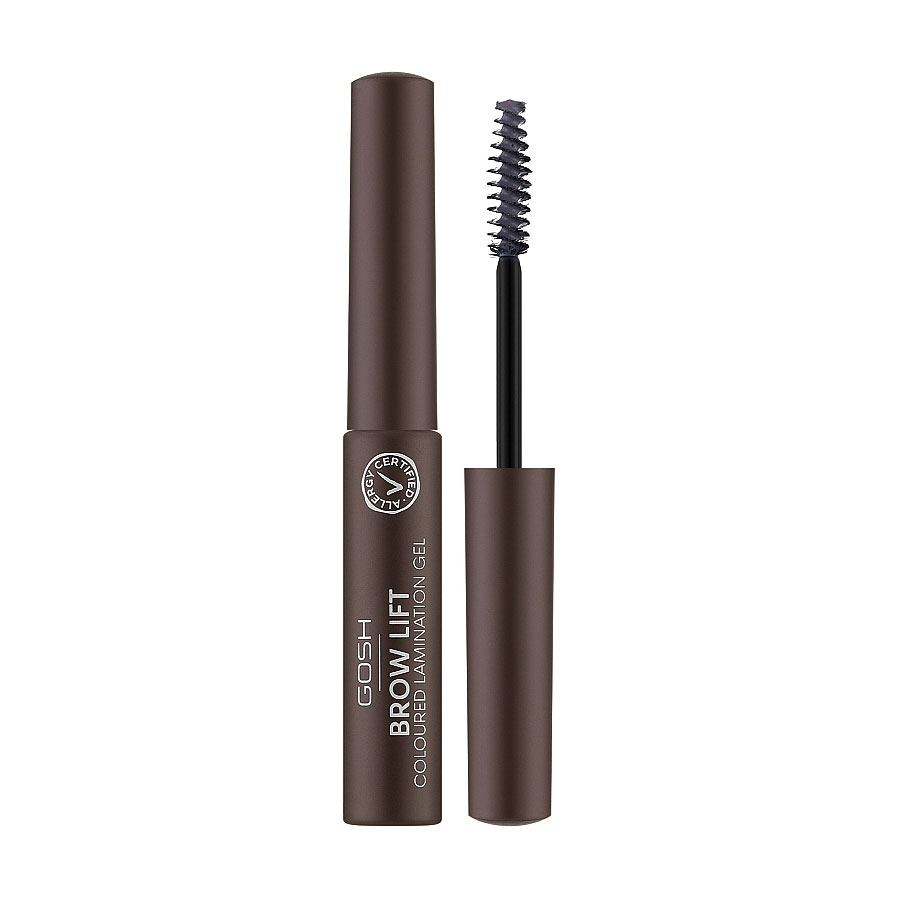 Гель для брів GOSH Brow Lift Coloured Lamination Gel 002 Dark Brown, 6 мл