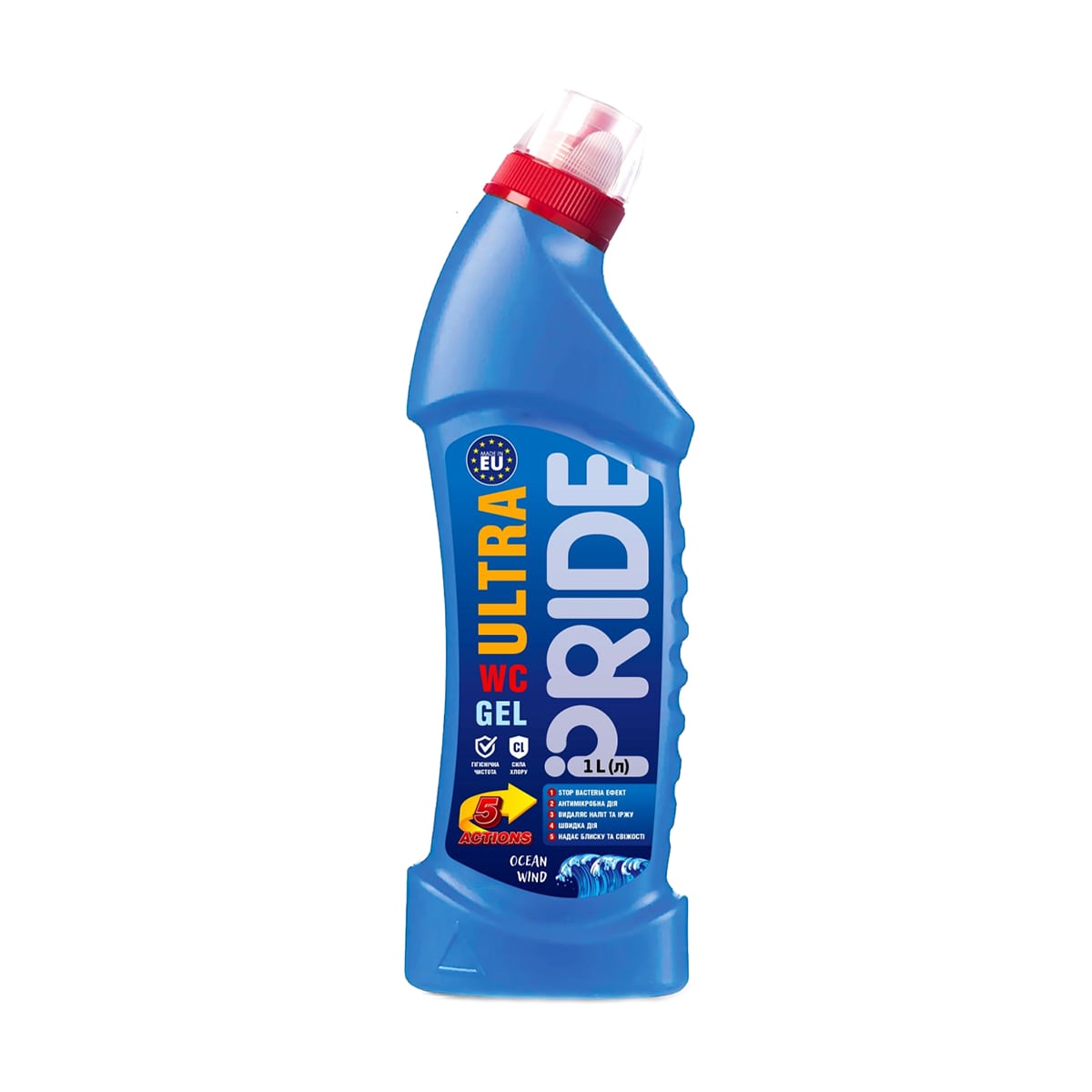 Гель для чищення санвузлів PRIDE Ultra WC Gel Ocean Wind, 1 л