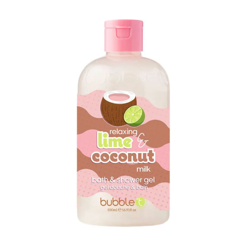 Гель для душу Bubble T Relaxing Coconut &amp; Lime Milk Bath &amp; Shower Gel, 500 мл