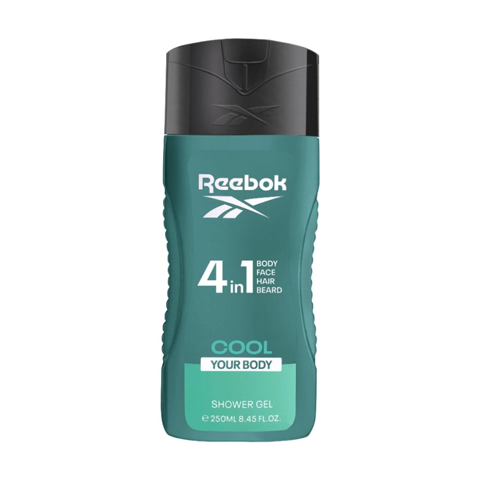 Гель для душу чоловічий Reebok Cool Your Body Hair &amp; Body Shower Gel 4 в 1, 250 мл
