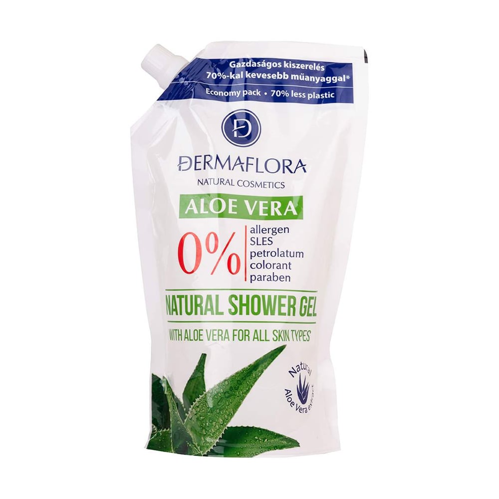 Гель для душу Dermaflora Aloe Vera Natural Shower Gel з алое вера, 500 мл
