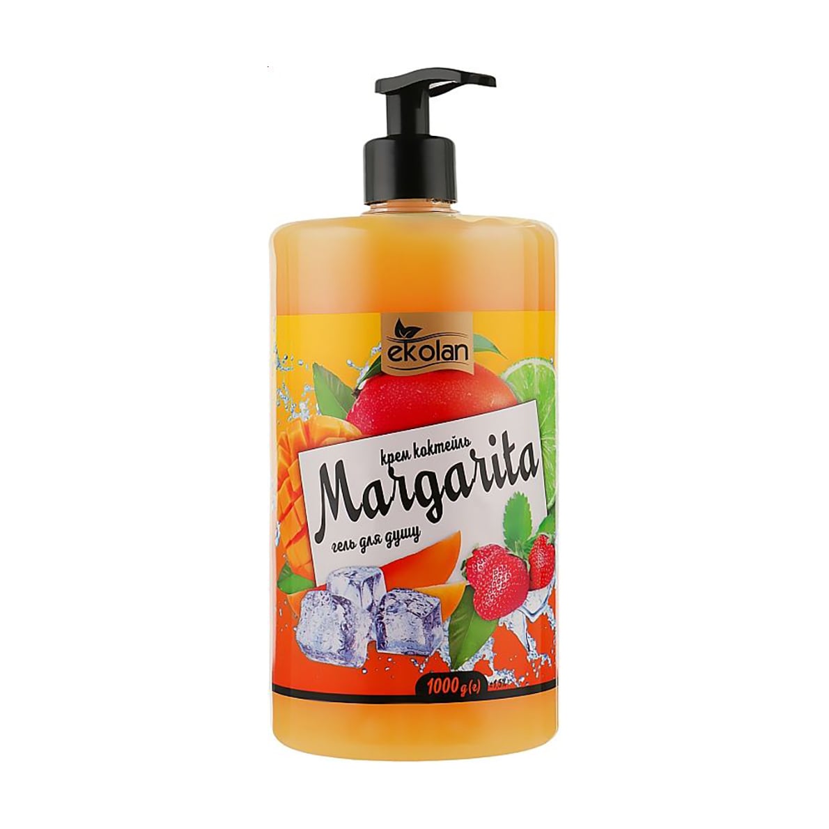 Гель для душу Ekolan Margarita крем-коктейль, з дозатором, 1 кг