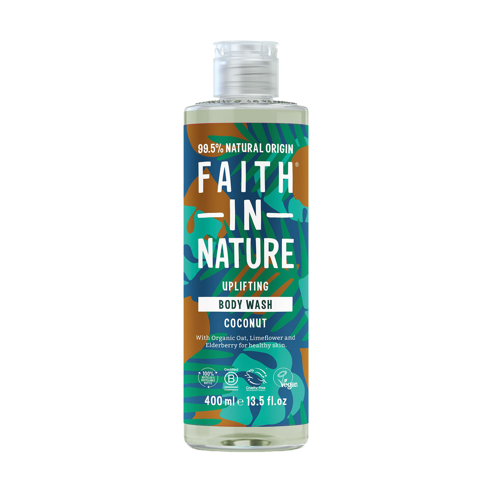 Гель для душу Faith In Nature Uplifting Body Wash з кокосом, 400 мл