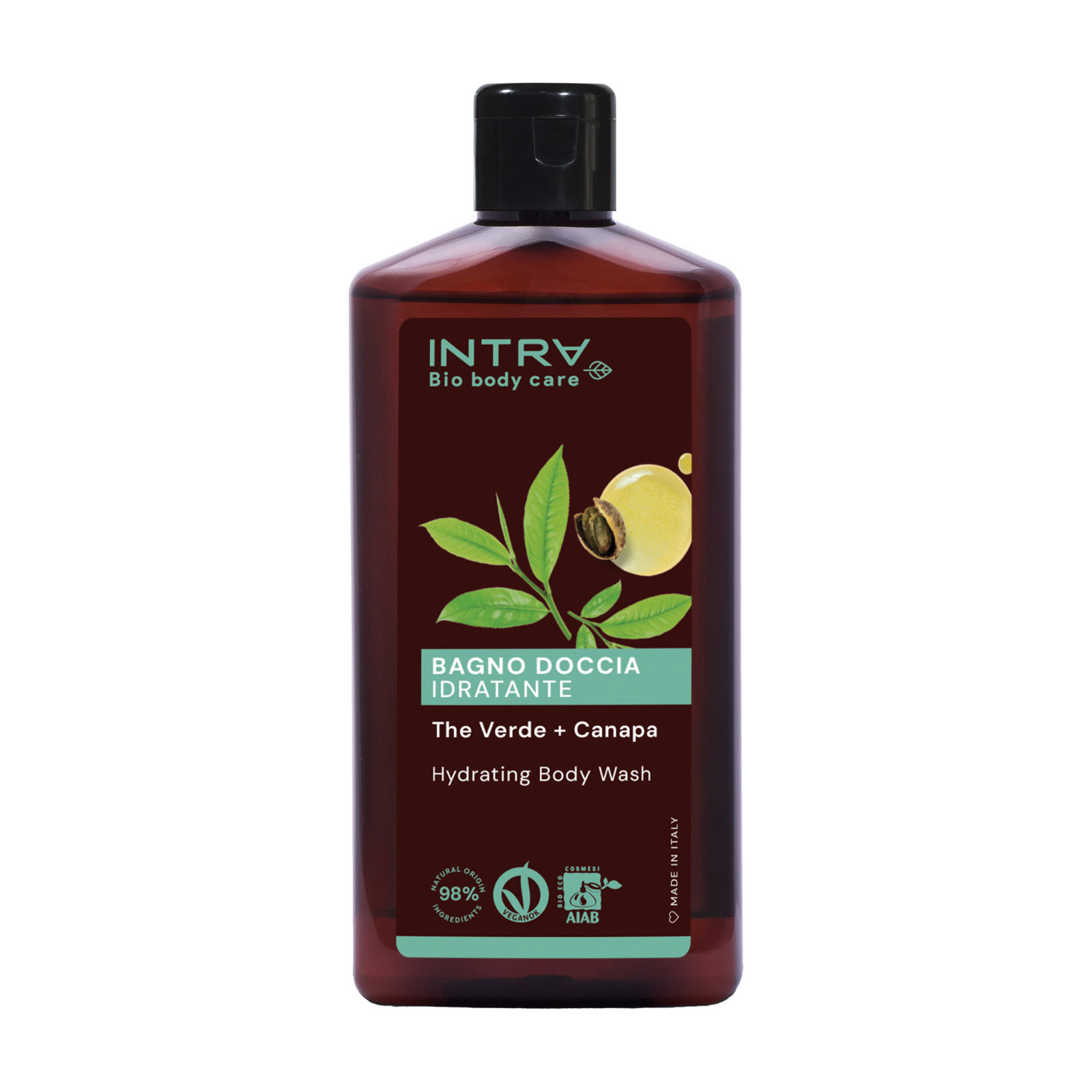 Гель для душу Intra Green Tea &amp; Hemp Shower Gel зволожувальний, 400 мл