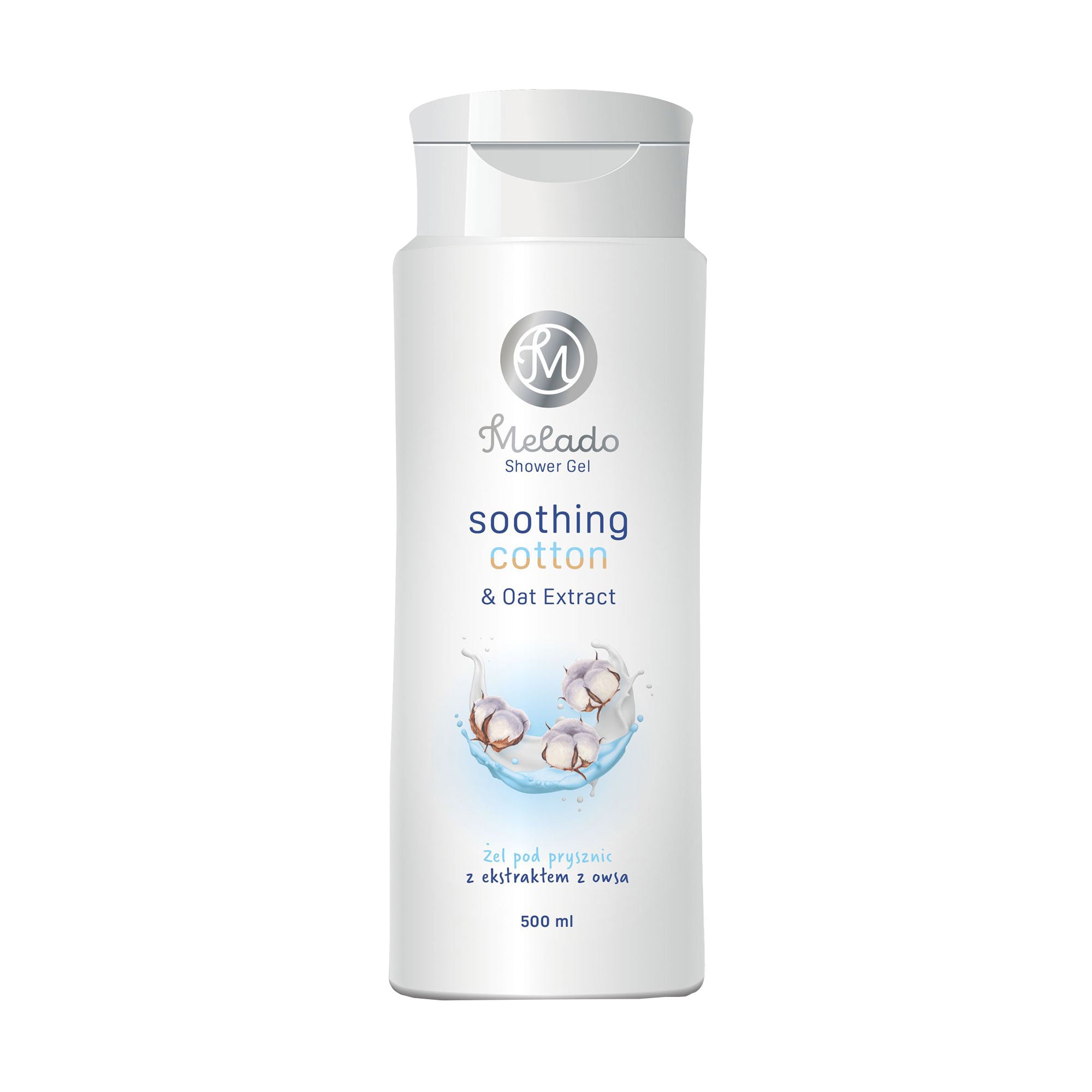 Гель для душу Melado Soothing Shower Gel з екстрактом бавовни та вівса, 500 мл