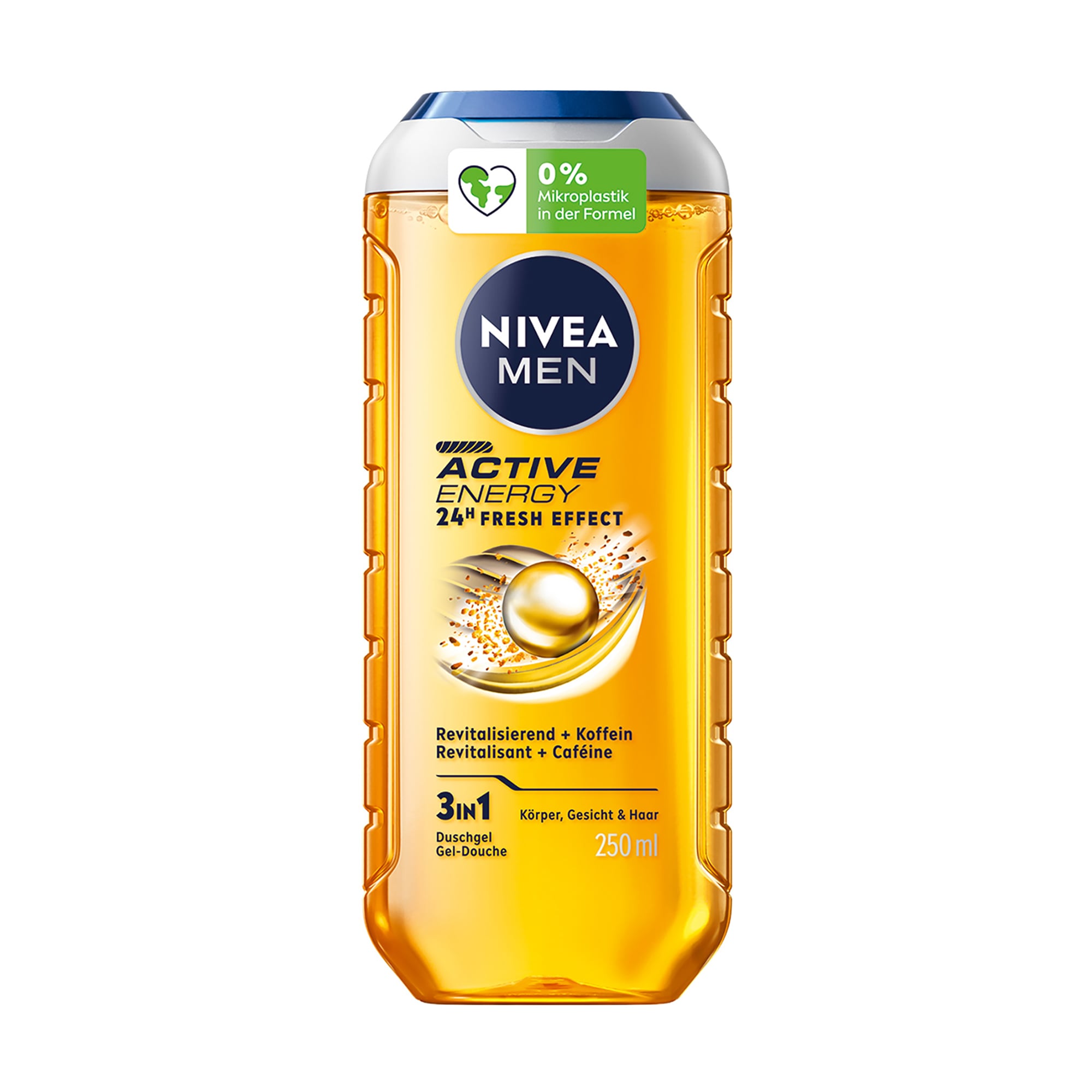 Гель для душу NIVEA MEN Активна Енергія 3 в 1 для тіла, обличчя та волосся, 250 мл