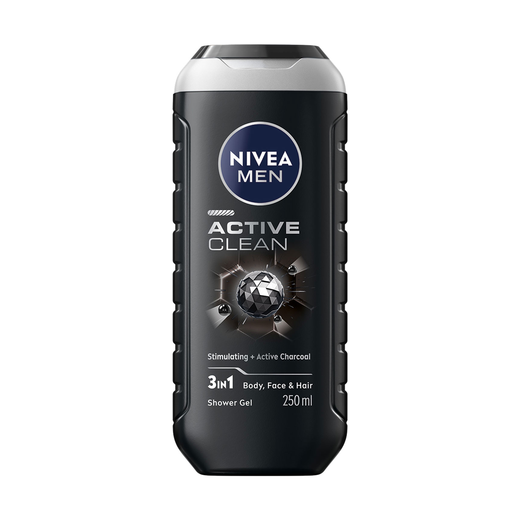 Гель для душу NIVEA MEN Активне очищення, 3 в 1 для тіла, обличчя та волосся, 250 мл