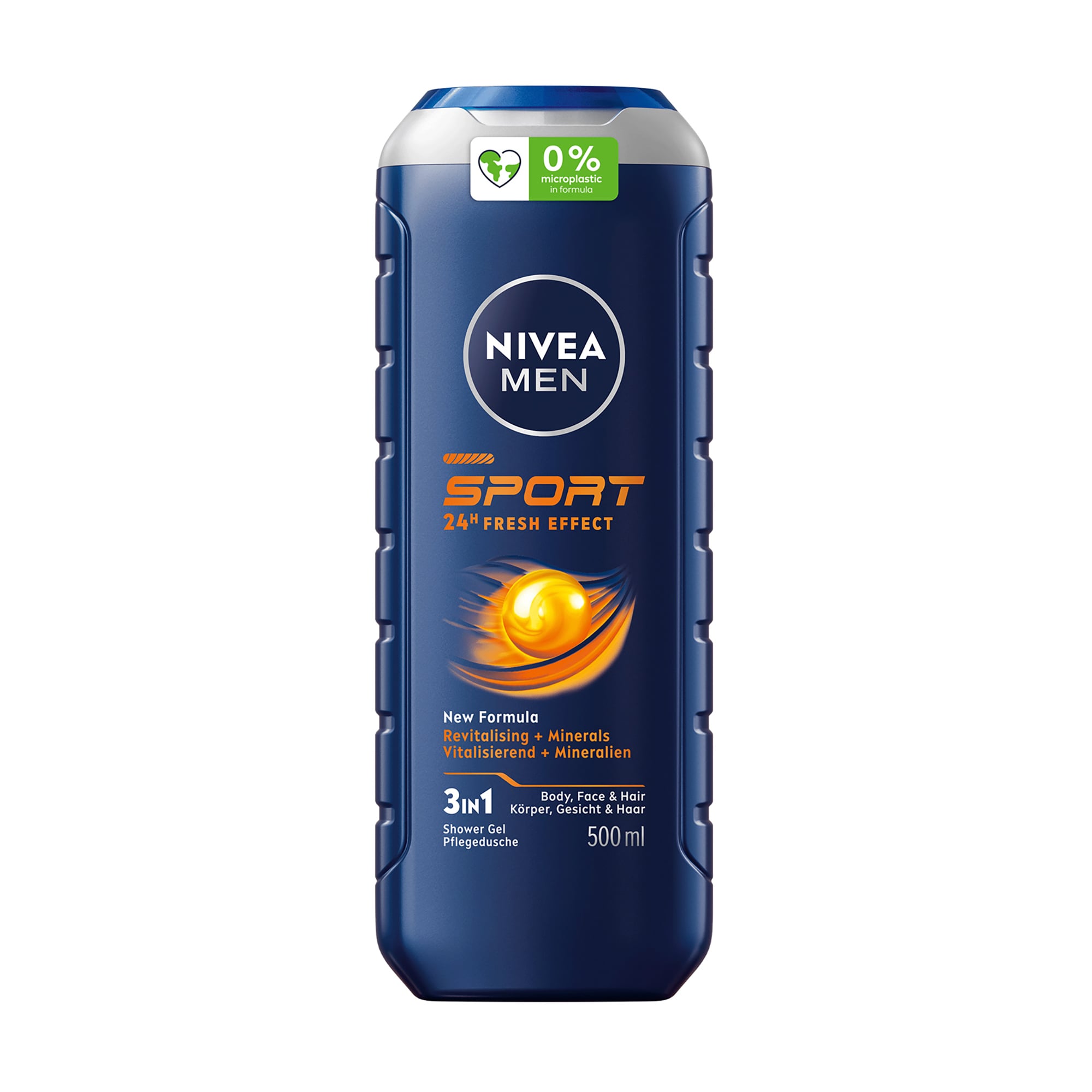 Гель для душу NIVEA MEN Спорт, 3 в 1 для тіла, обличчя та волосся, 500 мл