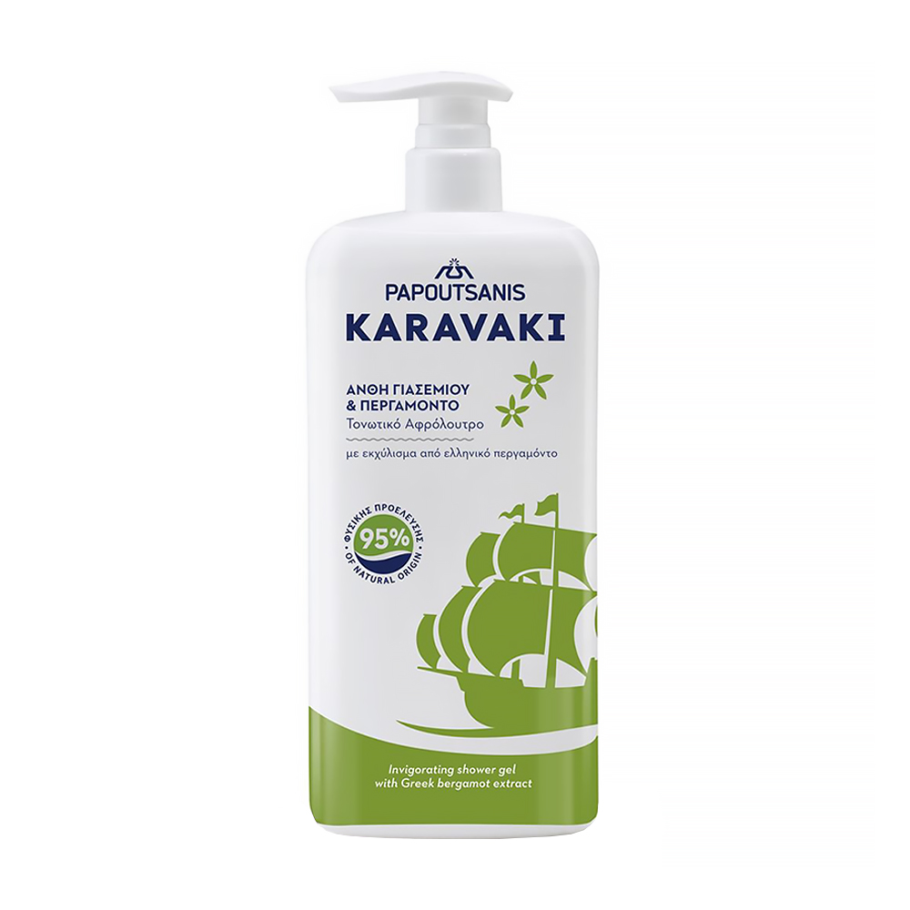 Гель для душу Papoutsanis Karavaki Shower Gel Жасмин та бергамот, 750 мл