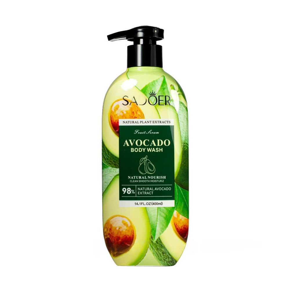Гель для душу Sadoer Natural Plant Extracts Body Wash, Avocado, 400 мл