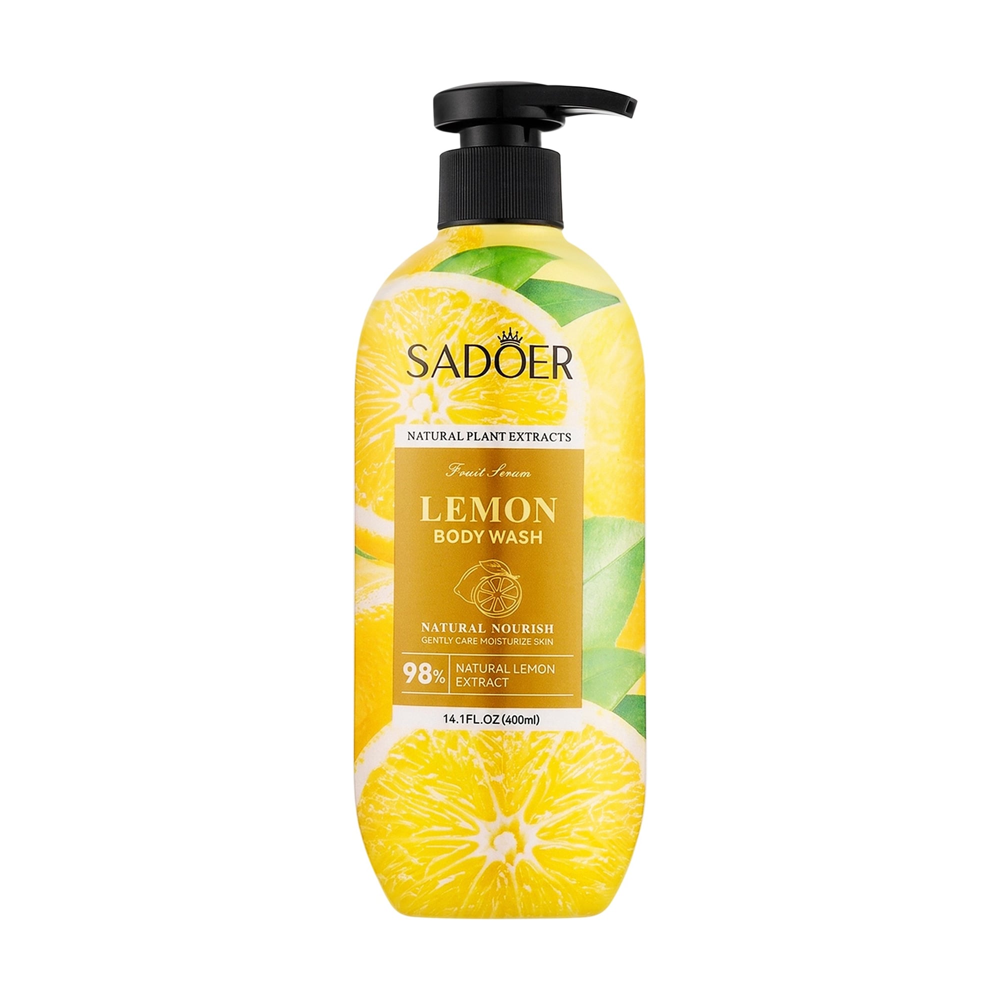 Гель для душу Sadoer Natural Plant Extracts Body Wash, Lemon, 400 мл