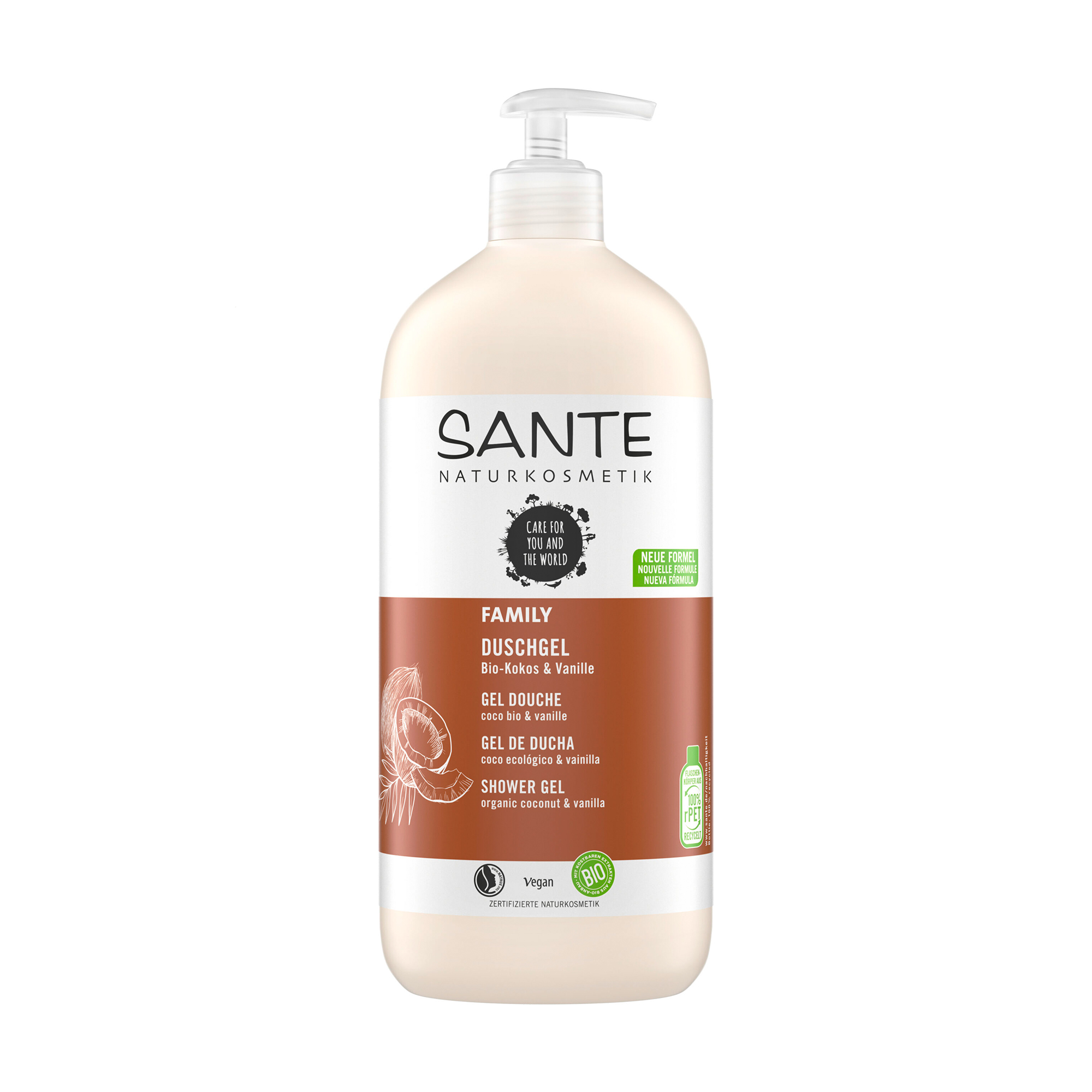 Гель для душу Sante Family Shower Gel Coconut &amp; Vanilla, 950 мл
