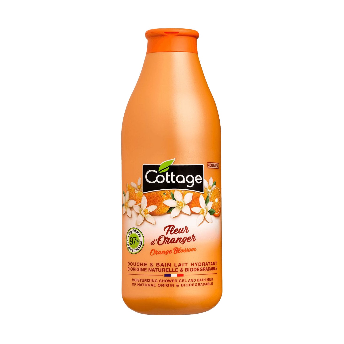 Гель для душу та молочко для ванни 2 в 1 Cottage Shower Gel and Bath Milk, Orange Blossom, 750 мл
