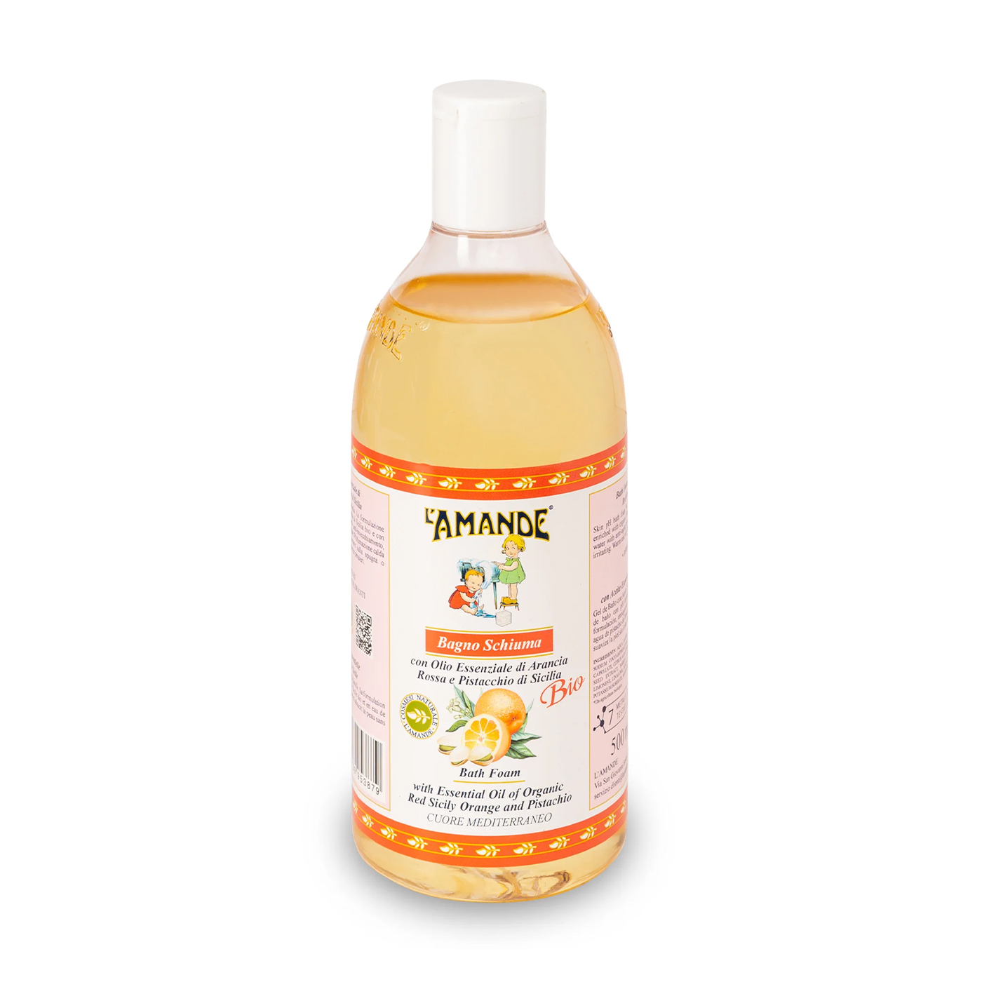 Гель для душу та піна для ванни L'Amande Sicily Bath Foam Сицилія, з червоним апельсином та фісташкою, 500 мл