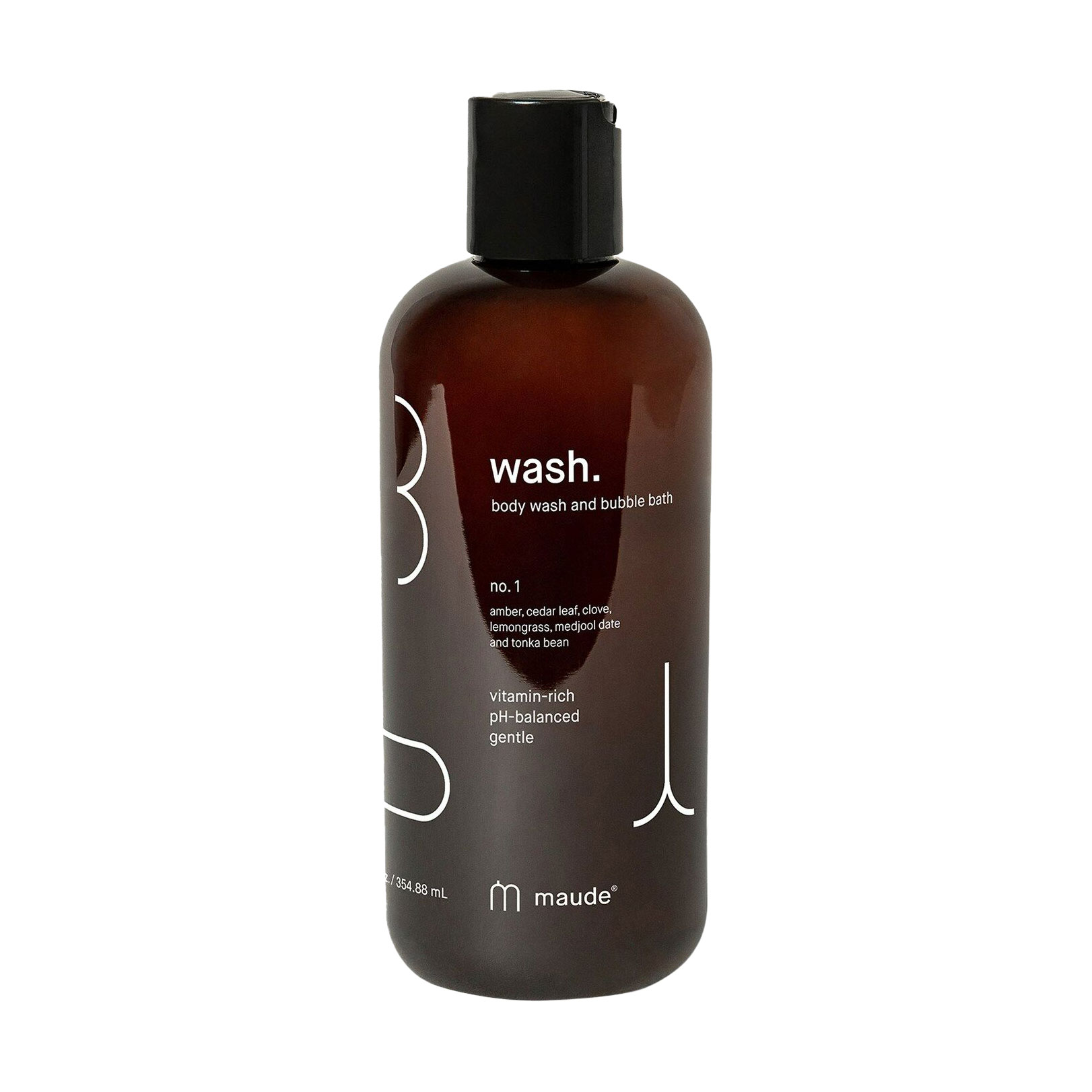 Гель для душу та піна для ванни Maude Wash. Body Wash And Bubble Bath No.1 Amber, Cedar Leaf &amp; Lemongrass, 354.88 мл
