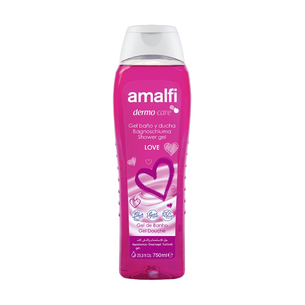 Гель для душу та ванни Amalfi Dermo Care, Love, 750 мл