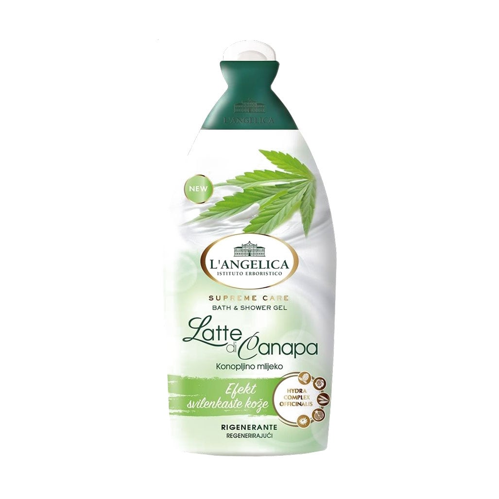 Гель для душу та ванни L'angelica Supreme Care Bath &amp; Shower Gel з конопляним молочком, 500 мл