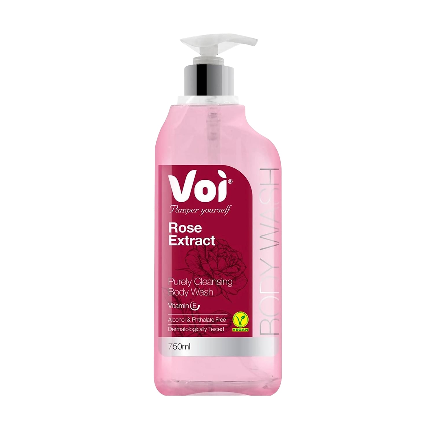 Гель для душу Voi Pamper Yourself Rose Extract Purely Cleansing Body Wash, 750 мл