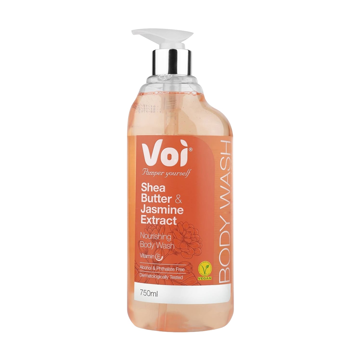 Гель для душу Voi Pamper Yourself Shea Butter &amp; Jasmine Extract Nourishing Body Wash, 750 мл